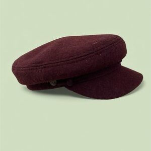 Brixton Burgundy Newsboy Hat